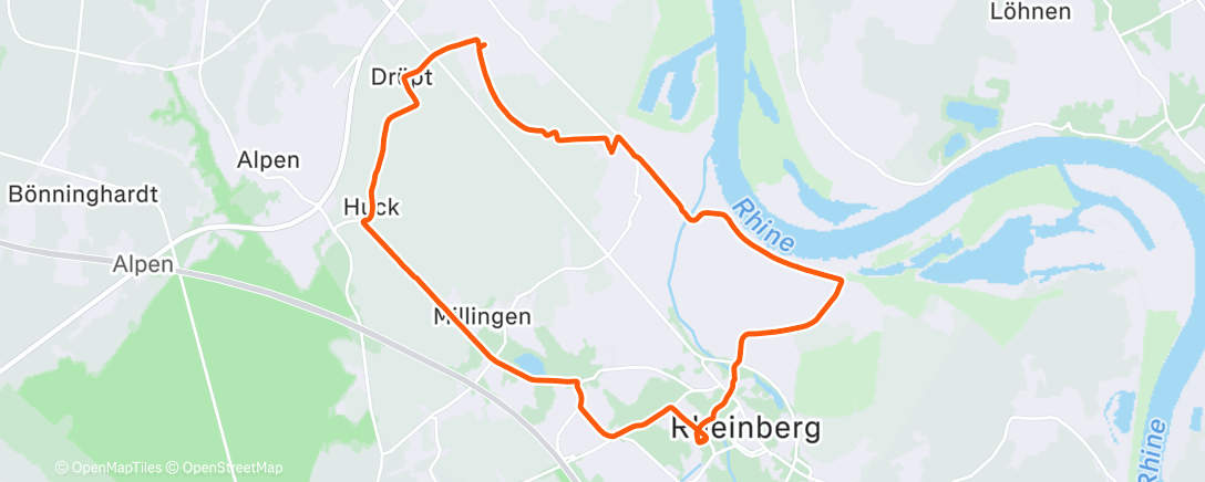 Map of the activity, Radfahrt am Nachmittag