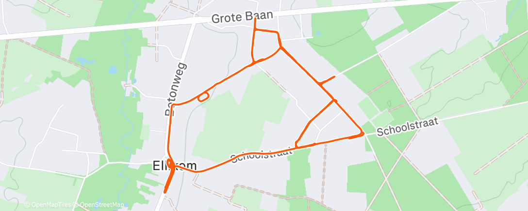 Map of the activity, Avondloop