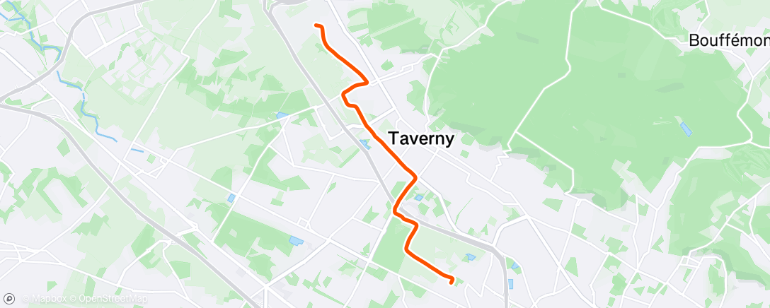 Map of the activity, Afternoon Run