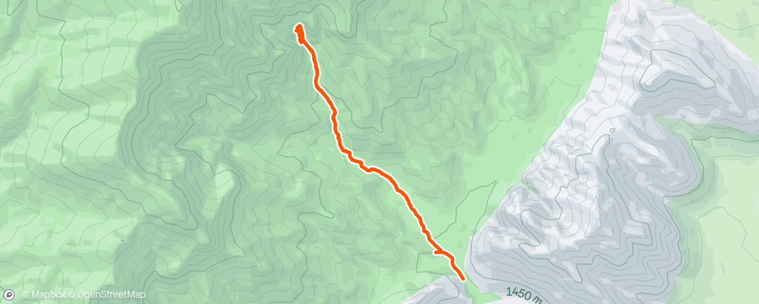 Map of the activity, Morning Rock Climb