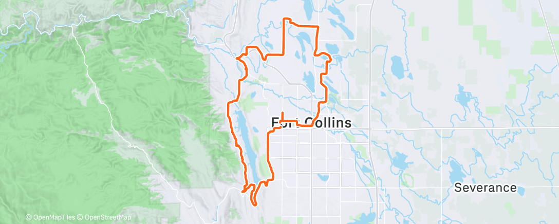 Map of the activity, Lunch Gravel Ride