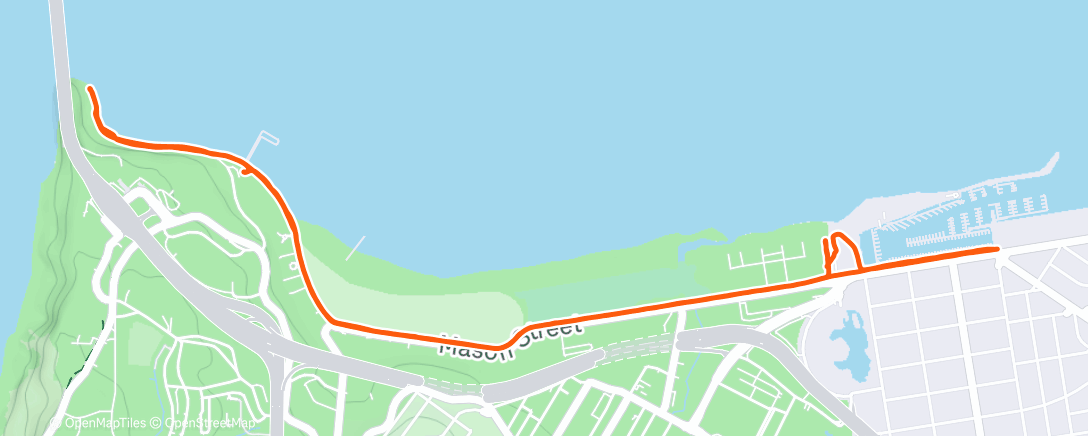 Map of the activity, Afternoon Run