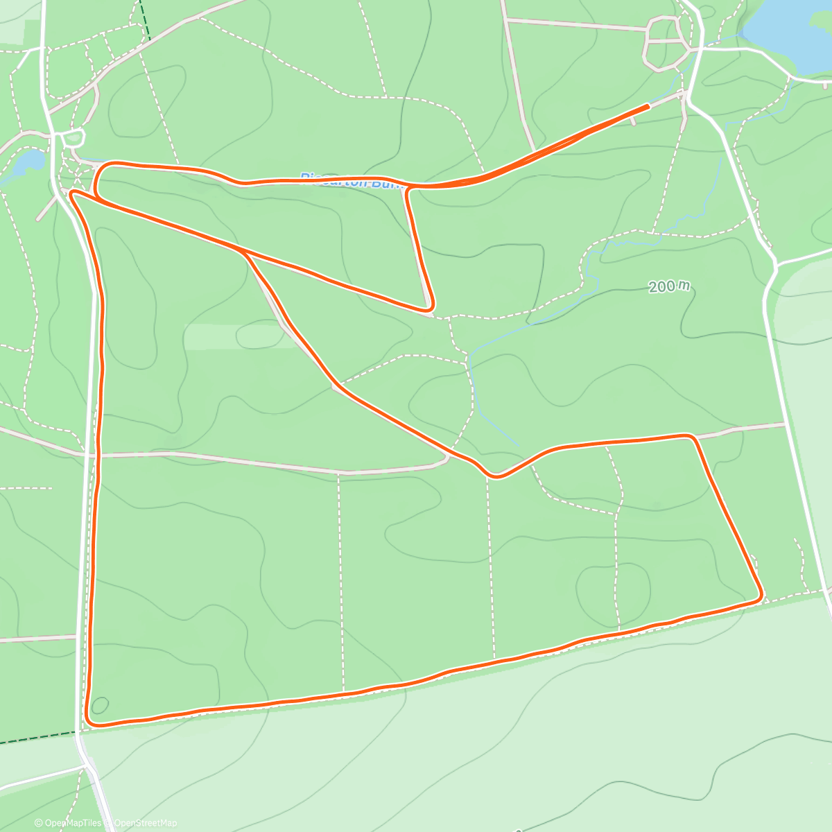Map of the activity, Beecraigs parkrun