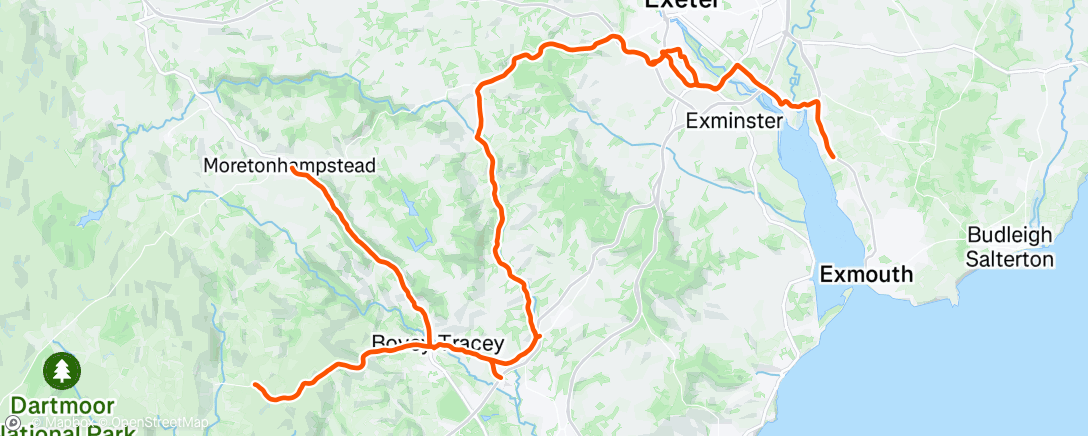 Map of the activity, Afternoon Ride