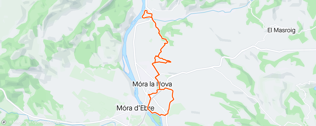 Map of the activity, Escola ciclisme Móra Garcia Móra