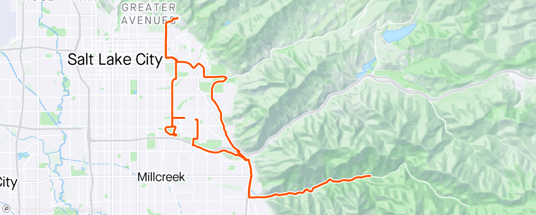 Map of the activity, Mill Creek has a lot of melting to do