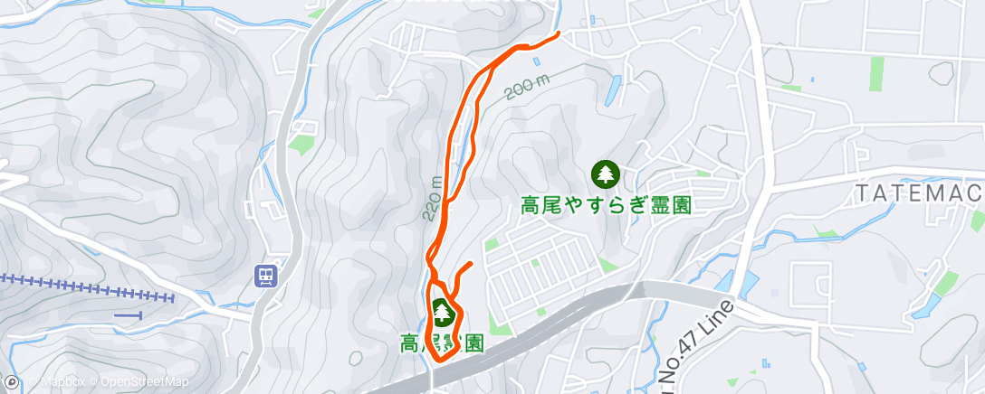 Map of the activity, LDARC Stairs and Hill Climb Combo