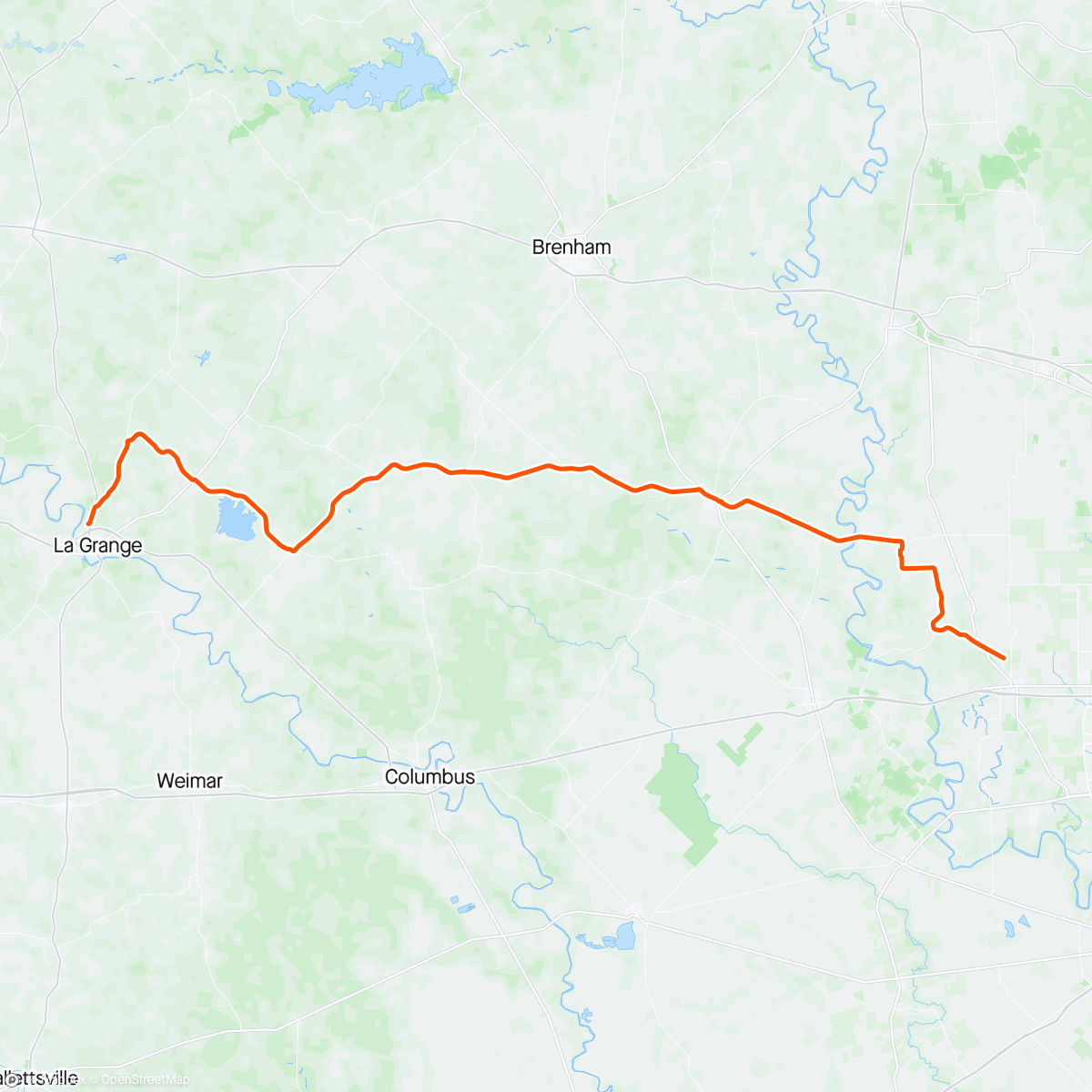 Map of the activity, MS150 Day 1/2
