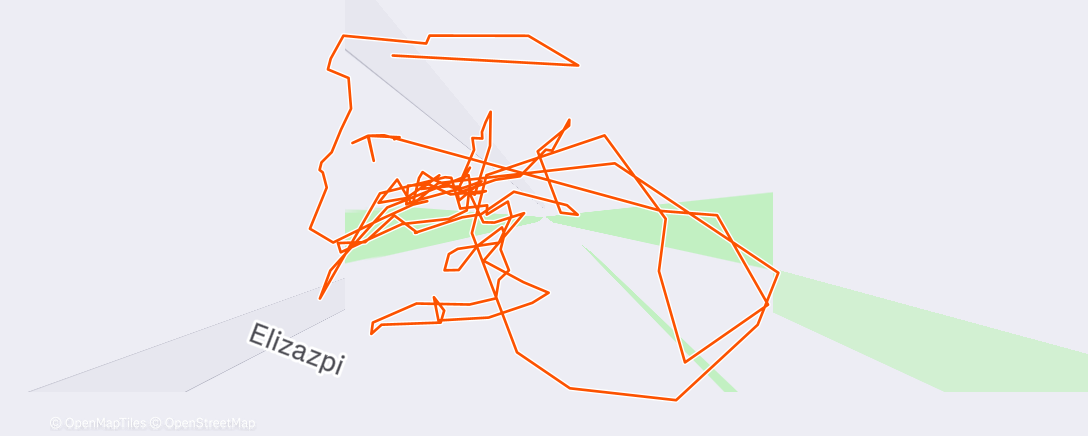 Mapa da atividade, Bicicleta por la tarde