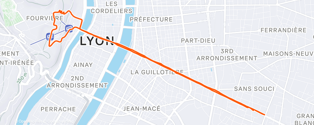 Map of the activity, Fourvière 🎬