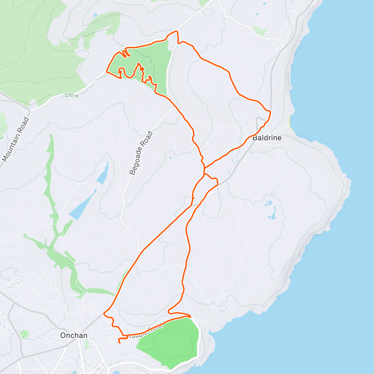 Map of the activity, Gravel Ride