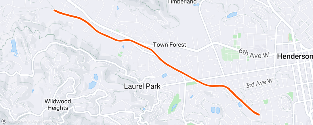 Map of the activity, Evening Run