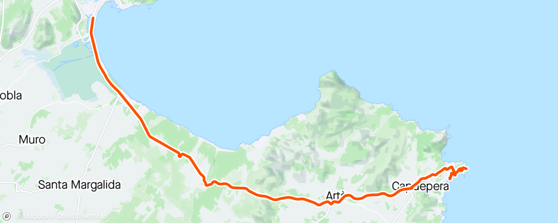 Map of the activity, Tour de Wonga: Day 6