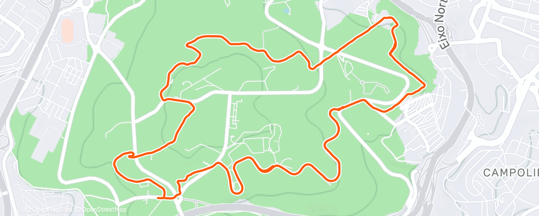 Map of the activity, Morning Run