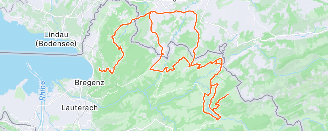 Map of the activity, Lunch Ride