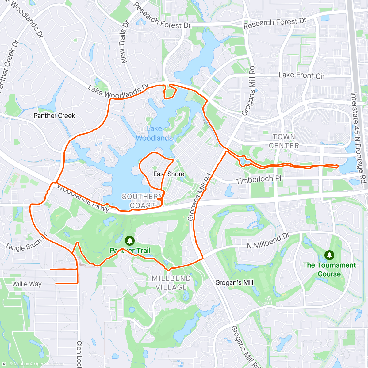 「Run course recon」活動的地圖
