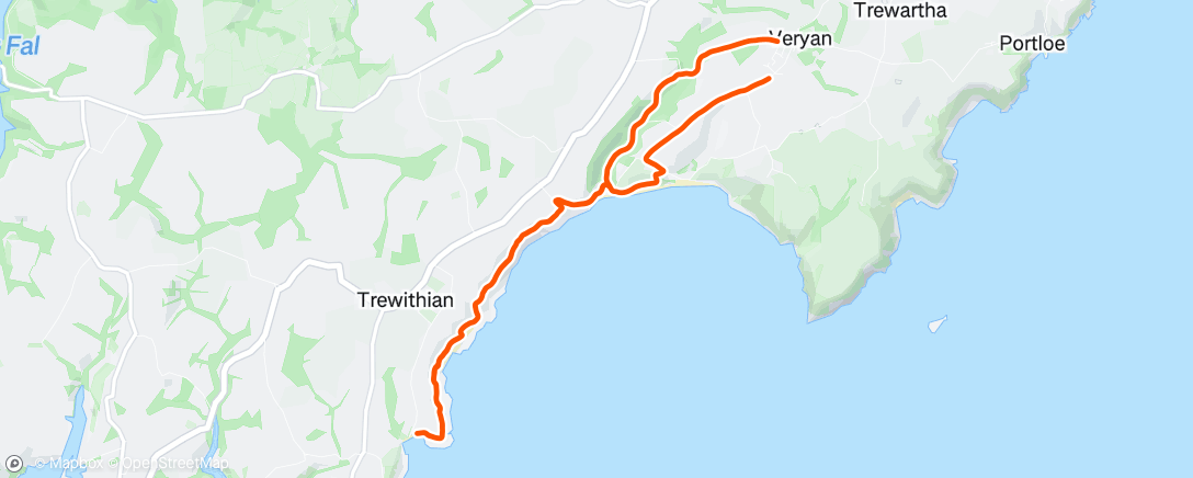 Map of the activity, Morning Trail Run