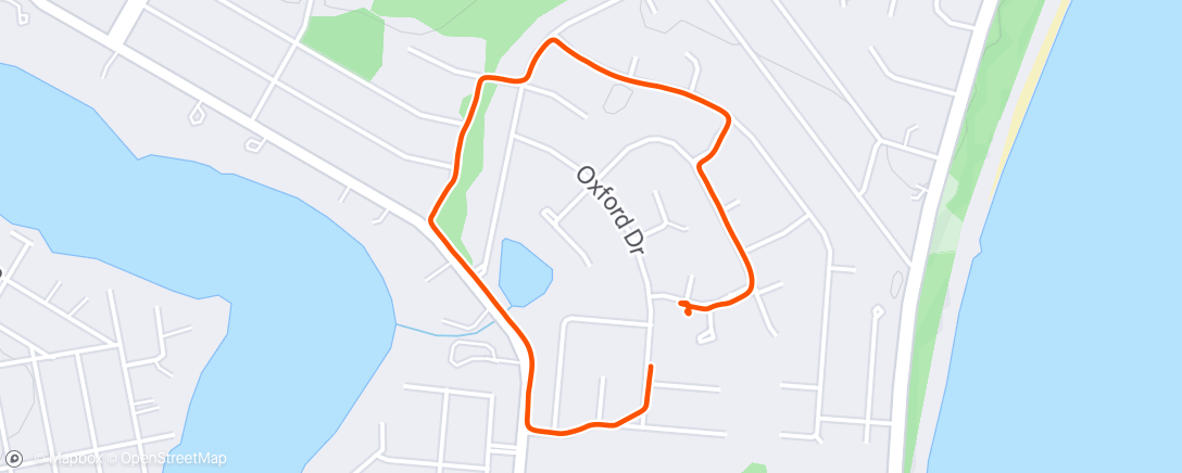 Map of the activity, Morning Run