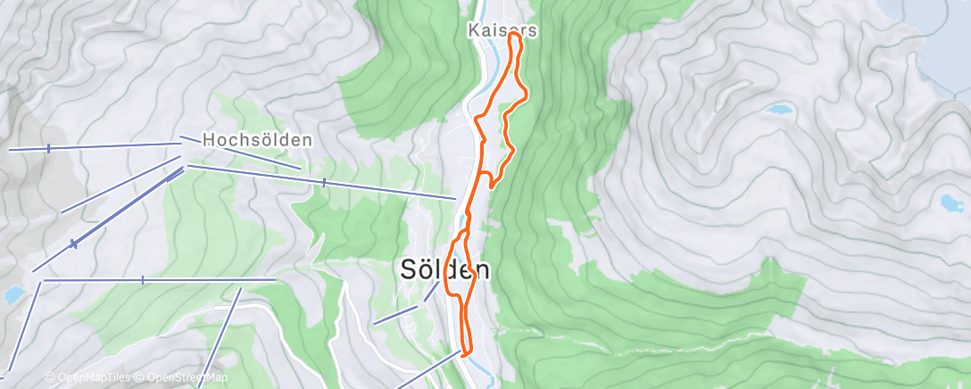 Карта физической активности (Afternoon Hike)