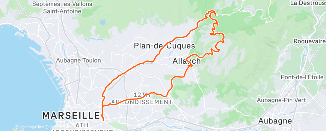 Map of the activity, Morning Ride