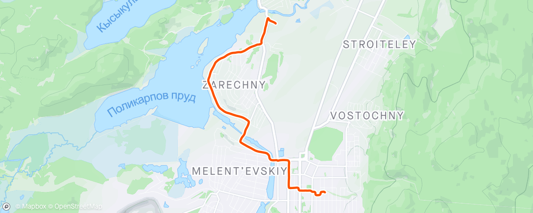 Map of the activity, Горный велозаезд (после обеда)