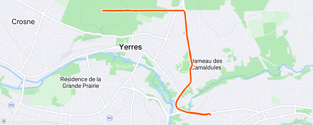 Map of the activity, Trail côtes et rythme