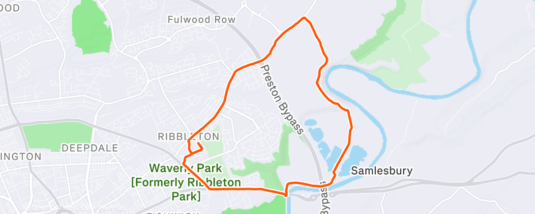 Map of the activity, Morning Run