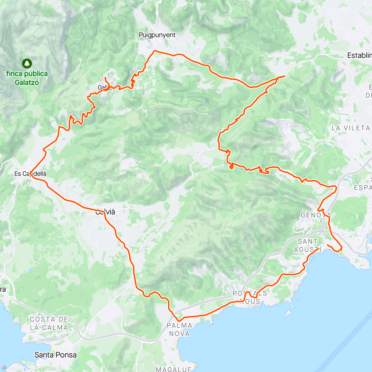 Map of the activity, Mallorca 2024 2a