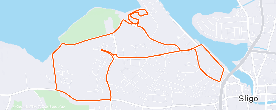 Map of the activity, Afternoon Run-intervals