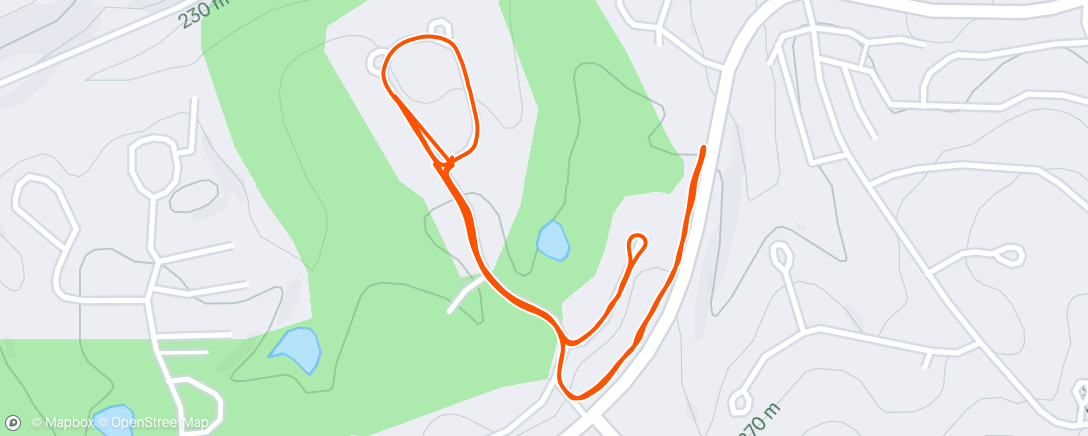 Map of the activity, Afternoon Run