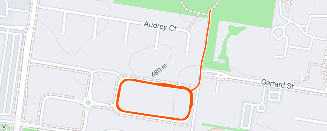 Map of the activity, Set 2: 4 x 2' on/off