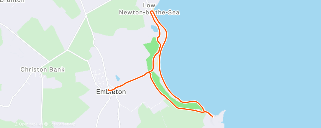 Map of the activity, Beach Tempo...