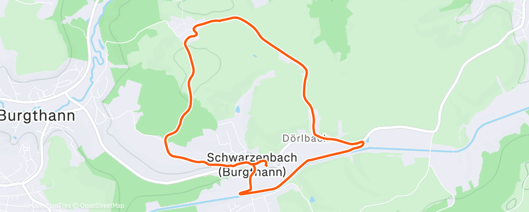 Map of the activity, Afternoon Walk