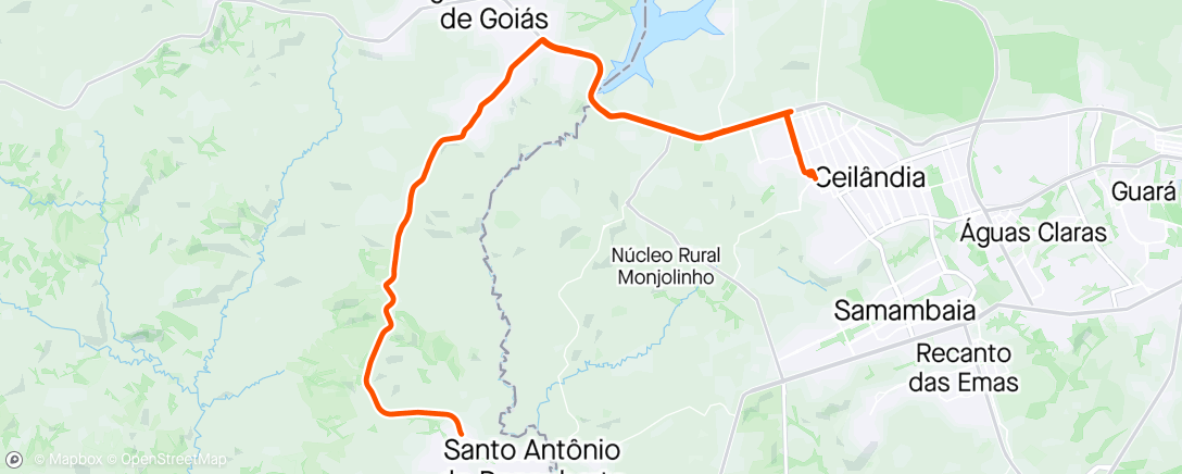 Map of the activity, No sábado de aleluia visitei Santo Antônio!