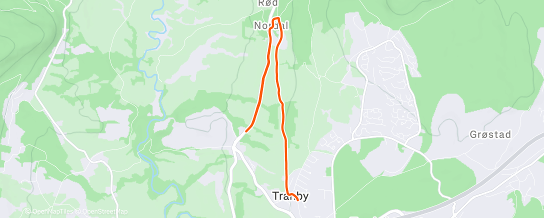 Map of the activity, Evening Run