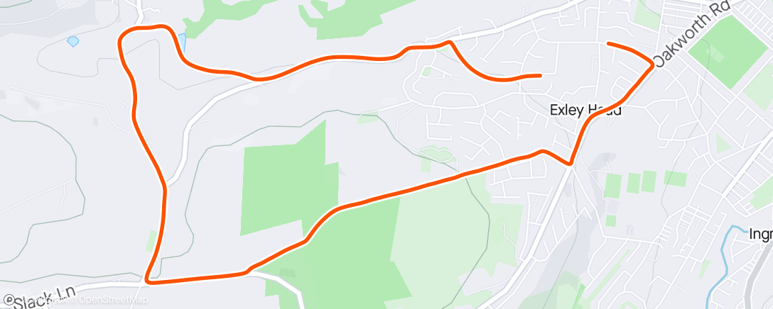 Map of the activity, Lunch Run