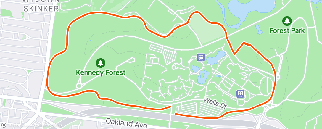 Map of the activity, Hill sprintz with Pat