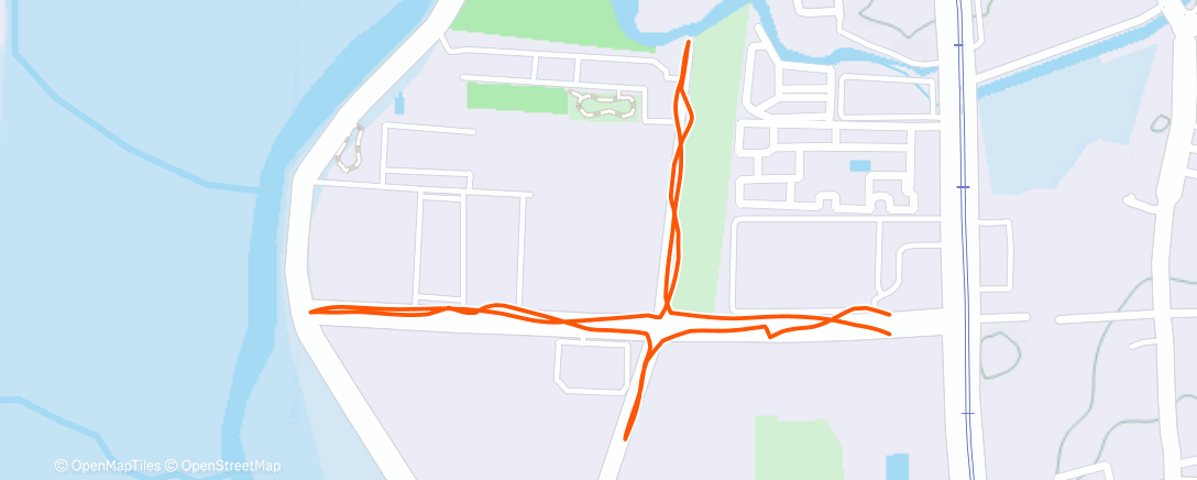 Map of the activity, Night Run