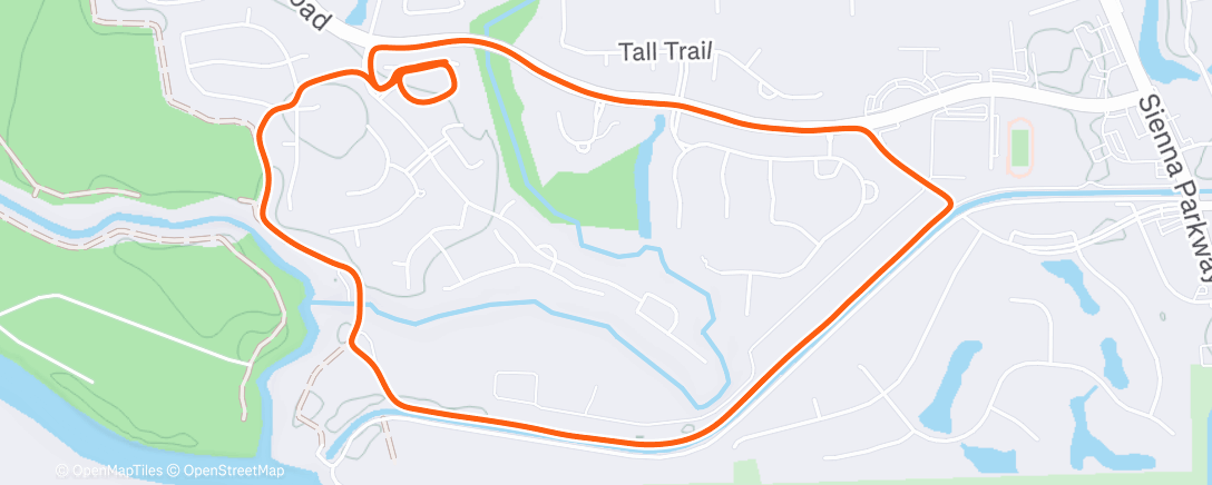 Map of the activity, Morning Run
