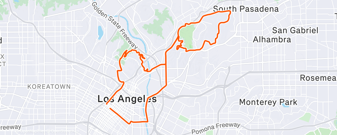 Map of the activity, Joyride