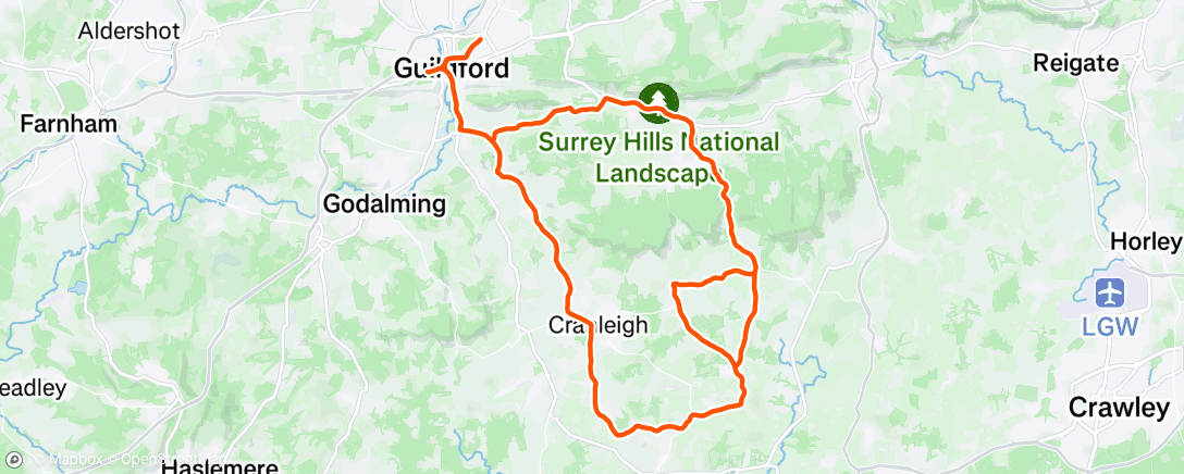 Map of the activity, Morning Ride