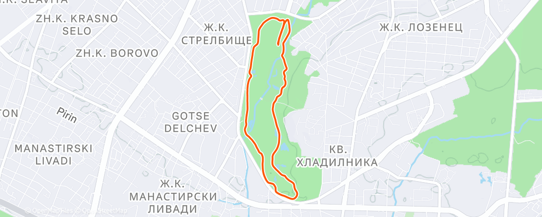 Map of the activity, 5KMRUN