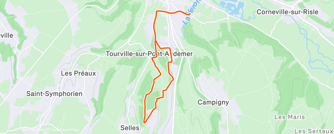 Map of the activity, Trail