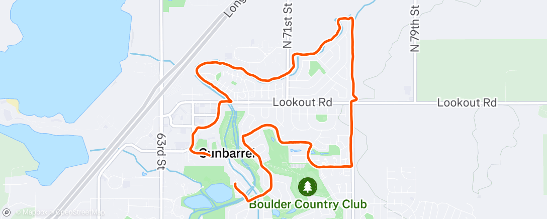 Map of the activity, Morning Run