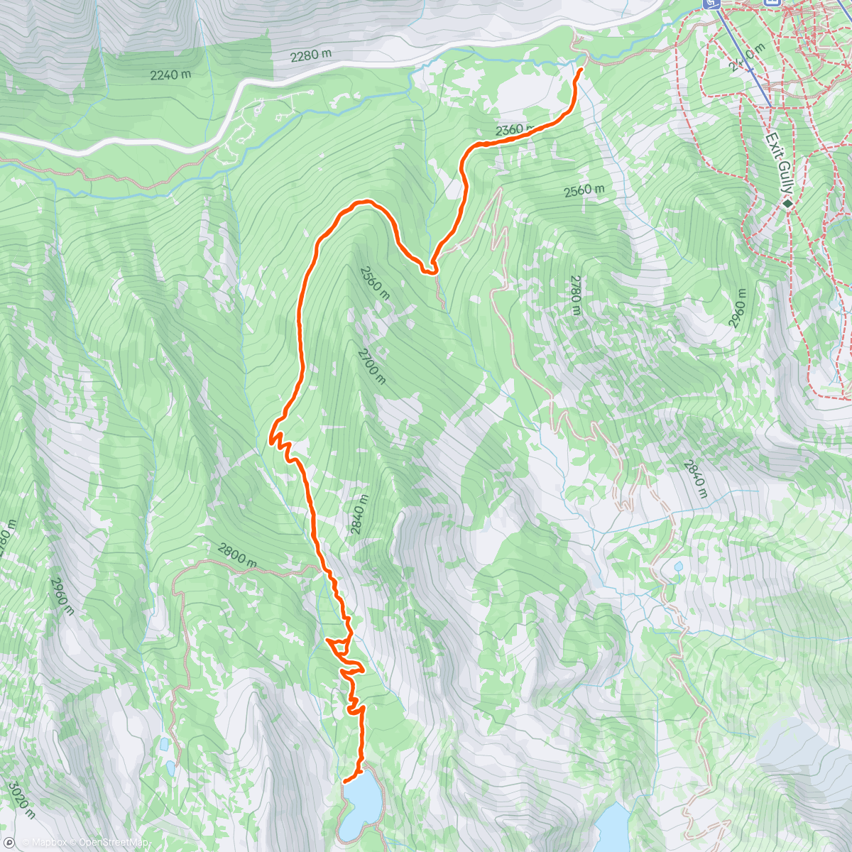 Map of the activity, Red Pine