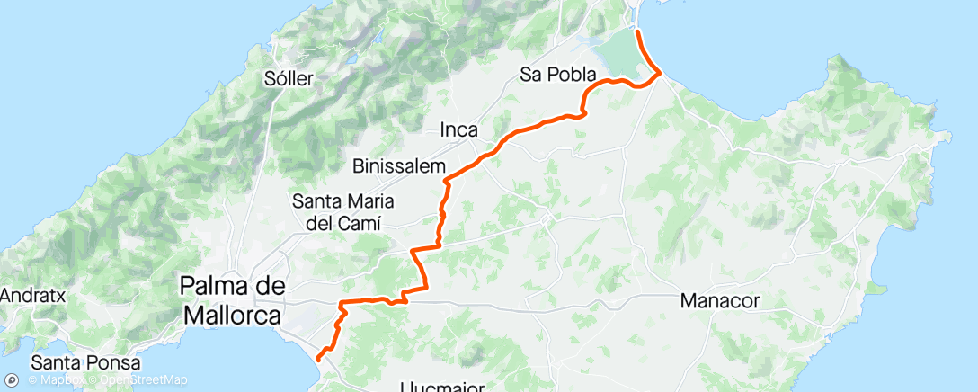 Mapa da atividade, Rolig tur til start . Mallorca  312