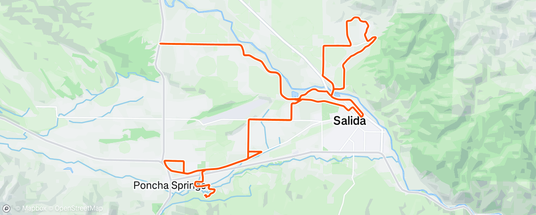 Map of the activity, LRR Group Ride
