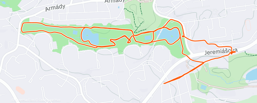 Map of the activity, Centrální park