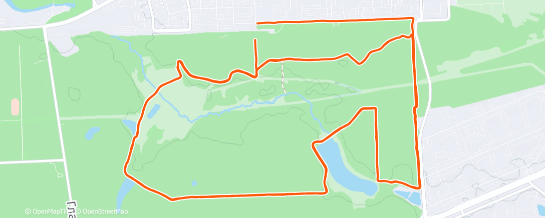 Map of the activity, Morning Run