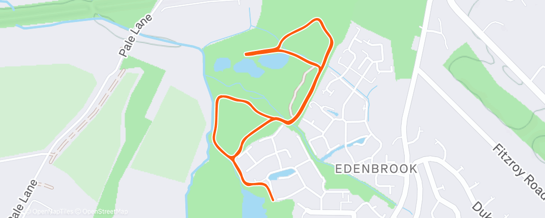 Map of the activity, Christmas Parkrun